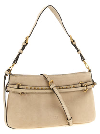 PINKO Women's Belt Medium Shoulder Bag Beige