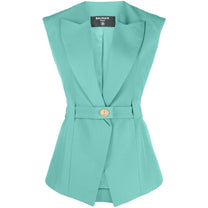 Balmain Sleeveless belted jacket