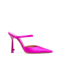 Off White satin lollipop mules