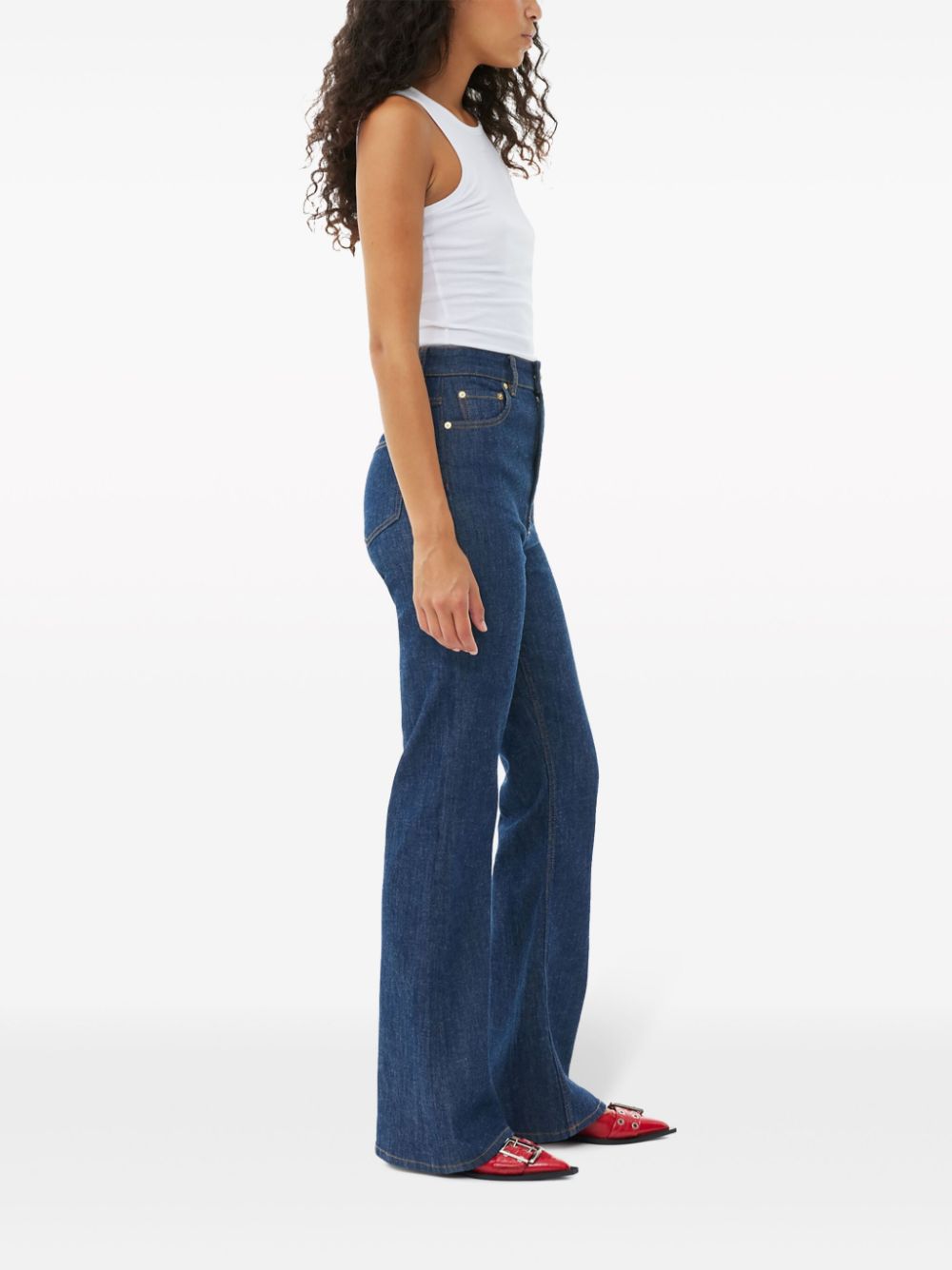Ganni Cotton Rib Tank Top