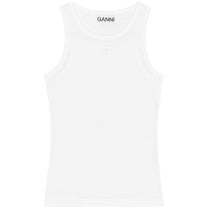 Ganni Cotton Rib Tank Top