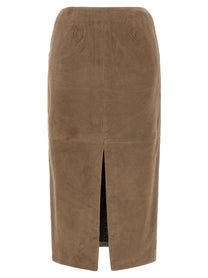 ROTATE BIRGER CHRISTENSEN - ROTATE BIRGER CHRISTENSEN - Suede skirt - Women’s Bottoms