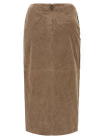 ROTATE BIRGER CHRISTENSEN - ROTATE BIRGER CHRISTENSEN - Suede skirt - Women’s Bottoms