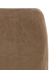 ROTATE BIRGER CHRISTENSEN - ROTATE BIRGER CHRISTENSEN - Suede skirt - Women’s Bottoms
