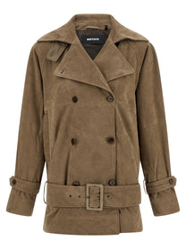 ROTATE BIRGER CHRISTENSEN - ROTATE BIRGER CHRISTENSEN - Suede jacket - Women’s Outerwear