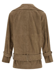 ROTATE BIRGER CHRISTENSEN - ROTATE BIRGER CHRISTENSEN - Suede jacket - Women’s Outerwear