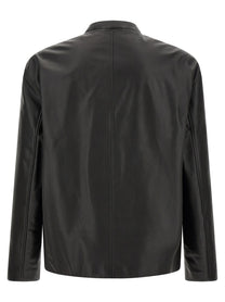 Jil Sander Leather Jacket Black
