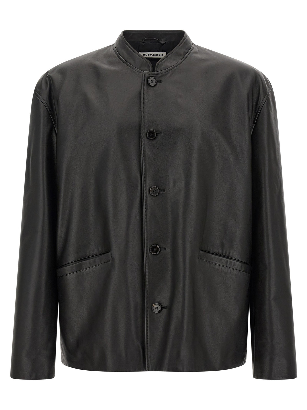 Jil Sander Leather Jacket Black