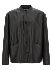 Jil Sander Leather Jacket Black