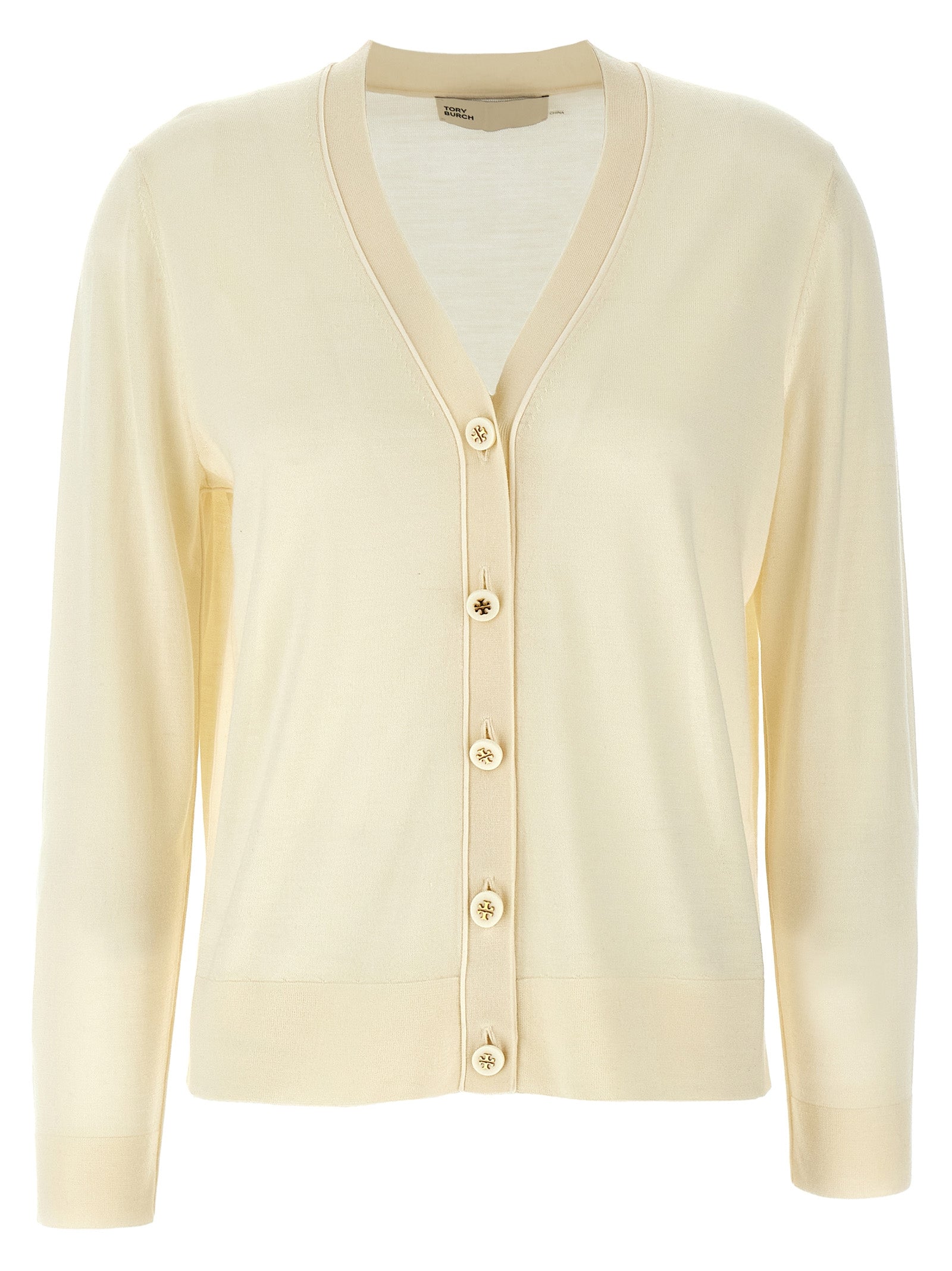 TORY BURCH Women's Simone Cardigan White