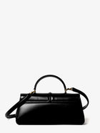 Celine Women's East West Handbag in Satin Calfskin Black, view 2