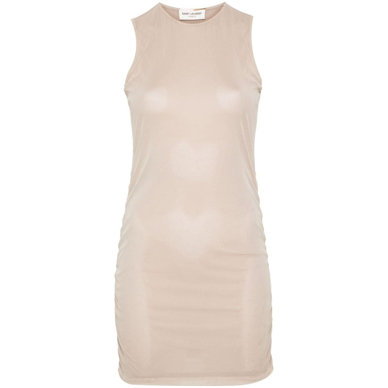 Saint Laurent Short Dress With Ruffles