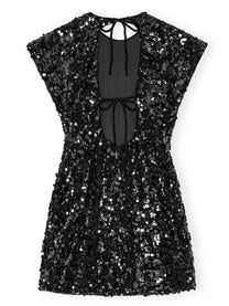 Ganni Velvet Sequins Mini Dress