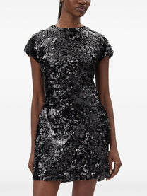 Ganni Velvet Sequins Mini Dress