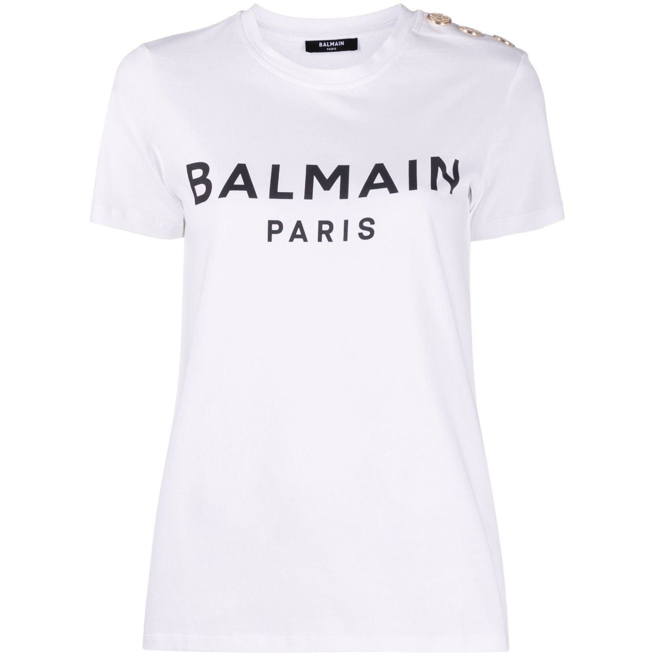 Balmain Logo Print Cotton T-shirt