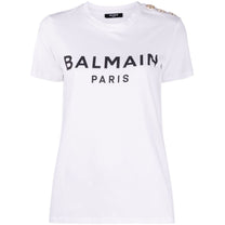 Balmain Logo Print Cotton T-shirt
