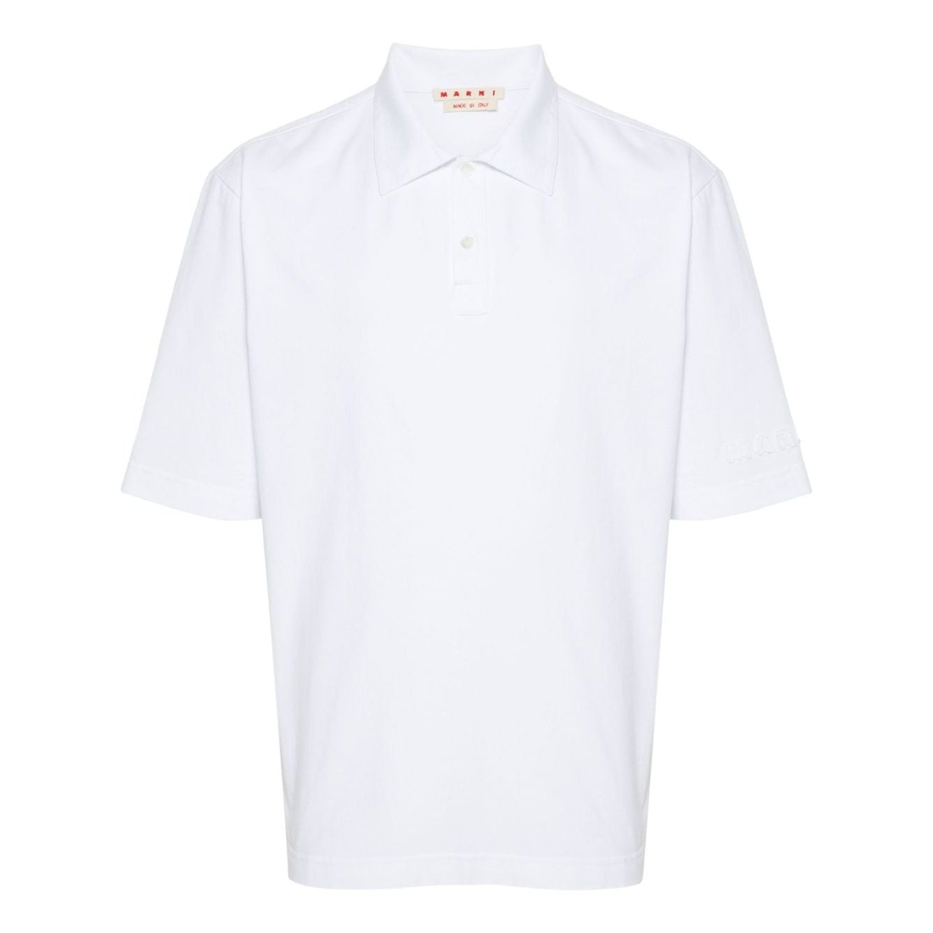 Marni logo-patch polo shirt