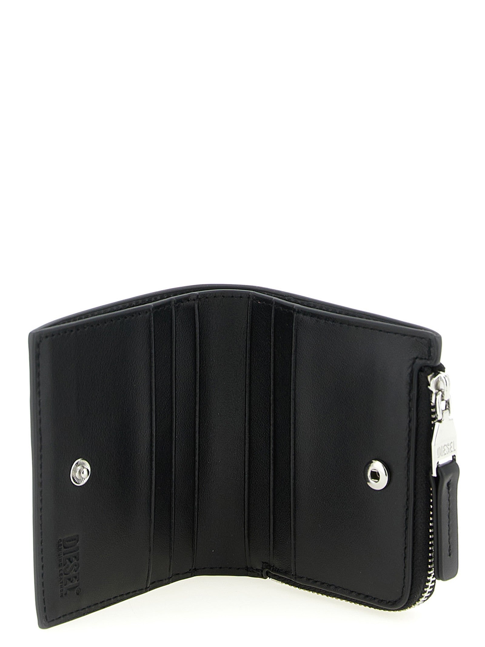 Diesel Bi Fold Zip Wallet Black