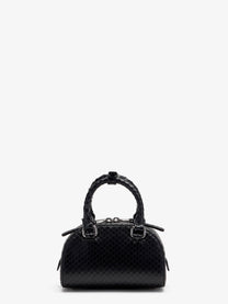 Diesel Women's Dome Python Leather Crossbody Bag Black