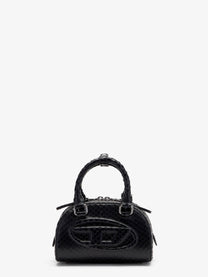 Diesel Women's Dome Python Leather Crossbody Bag Black