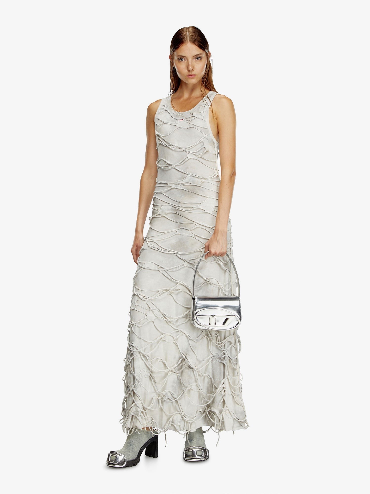 Diesel Women's Shoulder Bag Silver