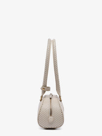 Diesel Women's Python Effect Leather Shoulder Bag Beige