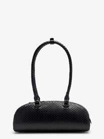 Diesel Women's Python Effect Leather Shoulder Bag Black