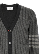 Thom Browne Trompe Lœil Cardigan Grey, view 3
