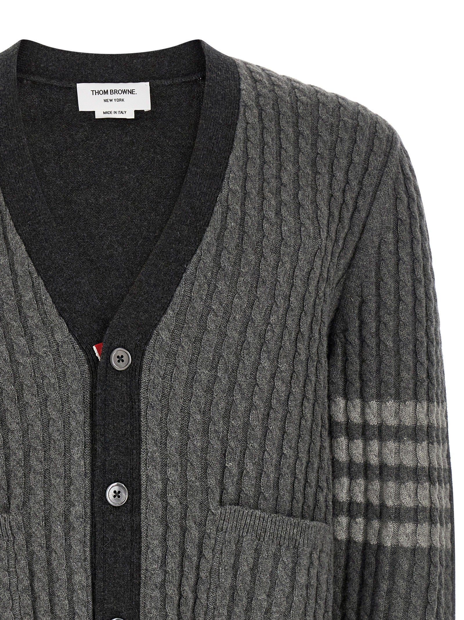 Thom Browne Trompe Lœil Cardigan Grey