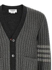 Thom Browne Trompe Lœil Cardigan Grey