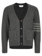 Thom Browne Trompe Lœil Cardigan Grey