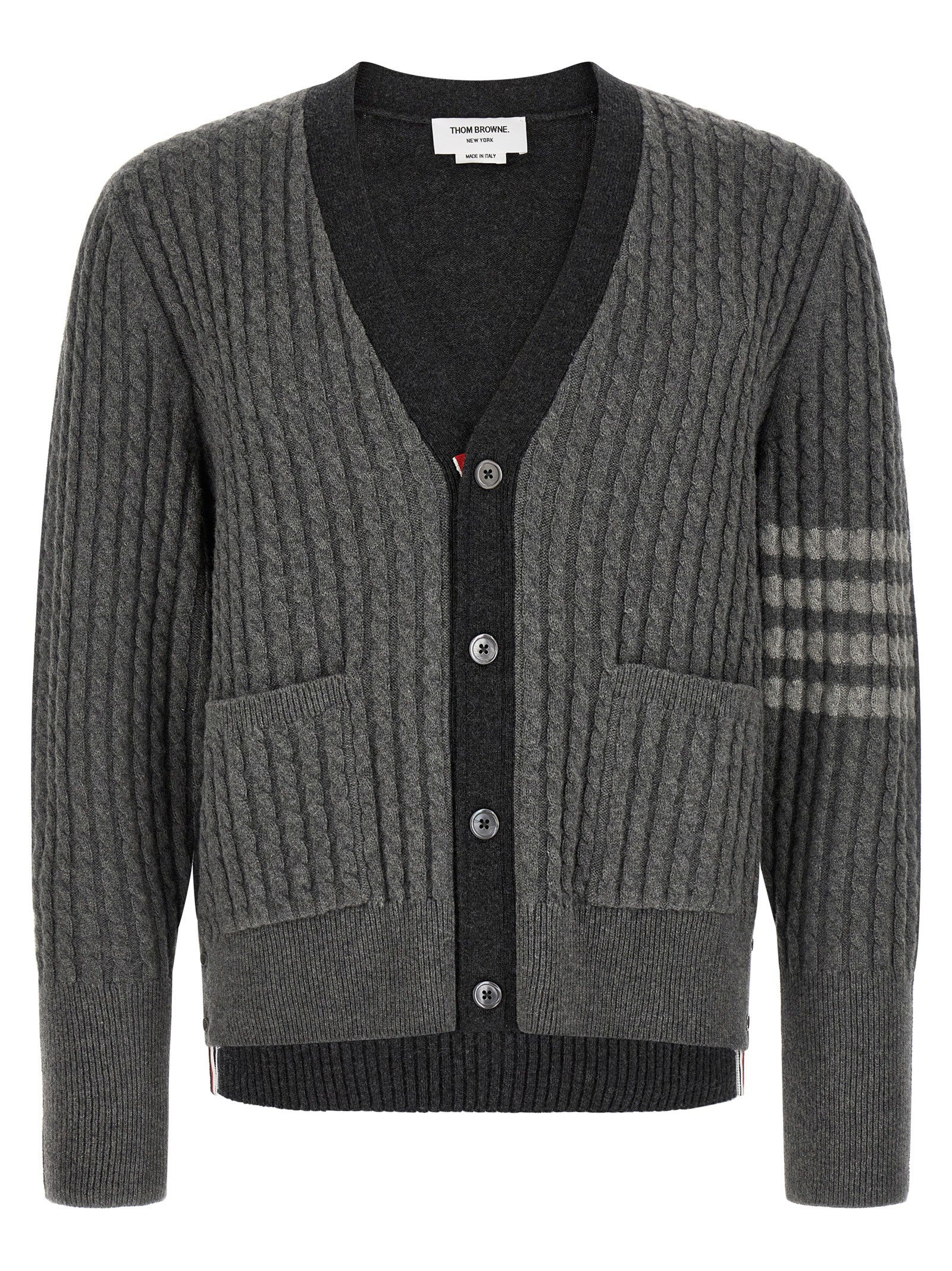 Thom Browne Trompe Lœil Cardigan Grey