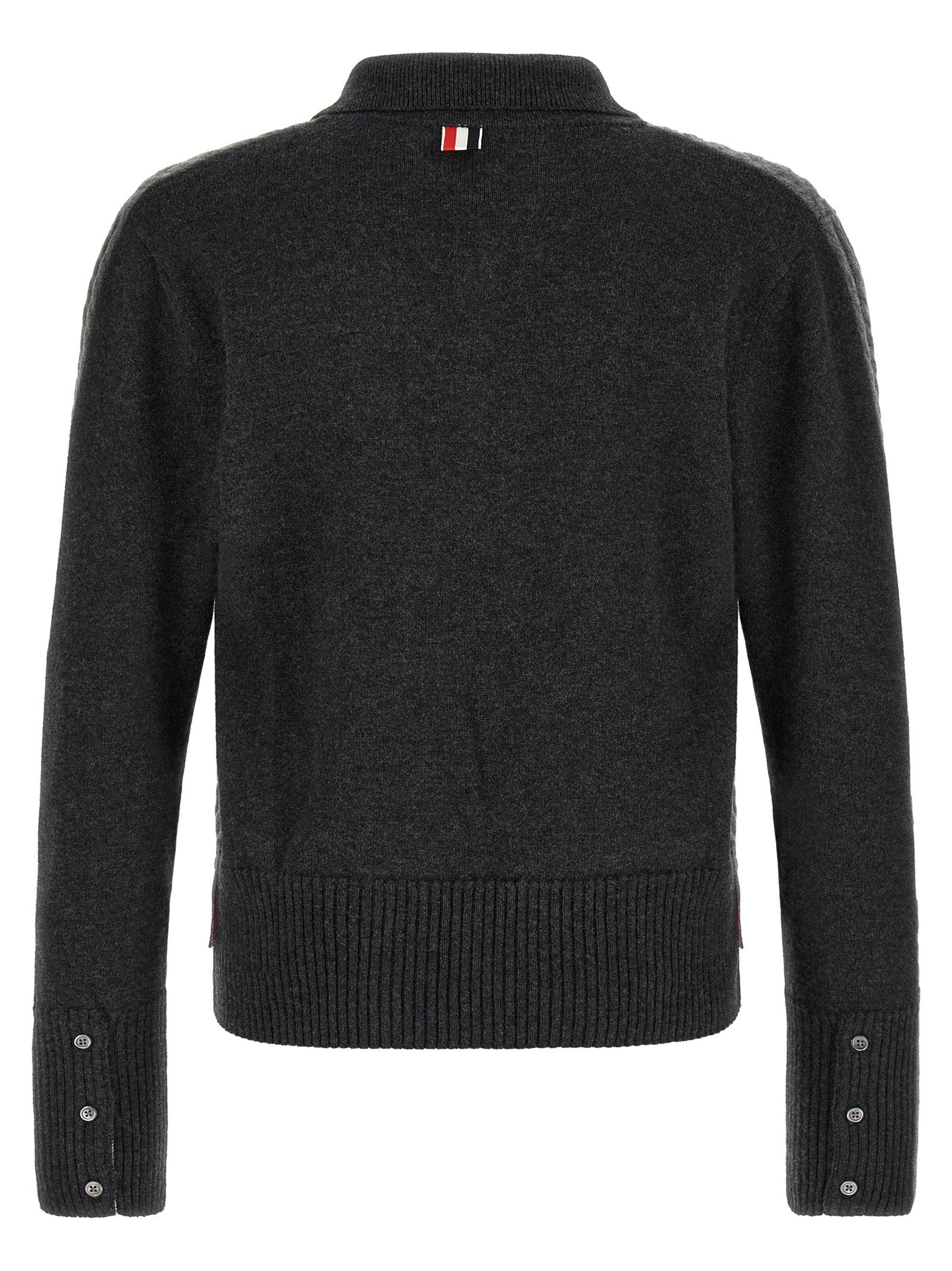 Thom Browne Trompe Loeil Polo Shirt Grey