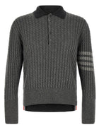 Thom Browne Trompe Loeil Polo Shirt Grey