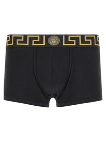 Versace Boxer Trunk Greca Pattern Black