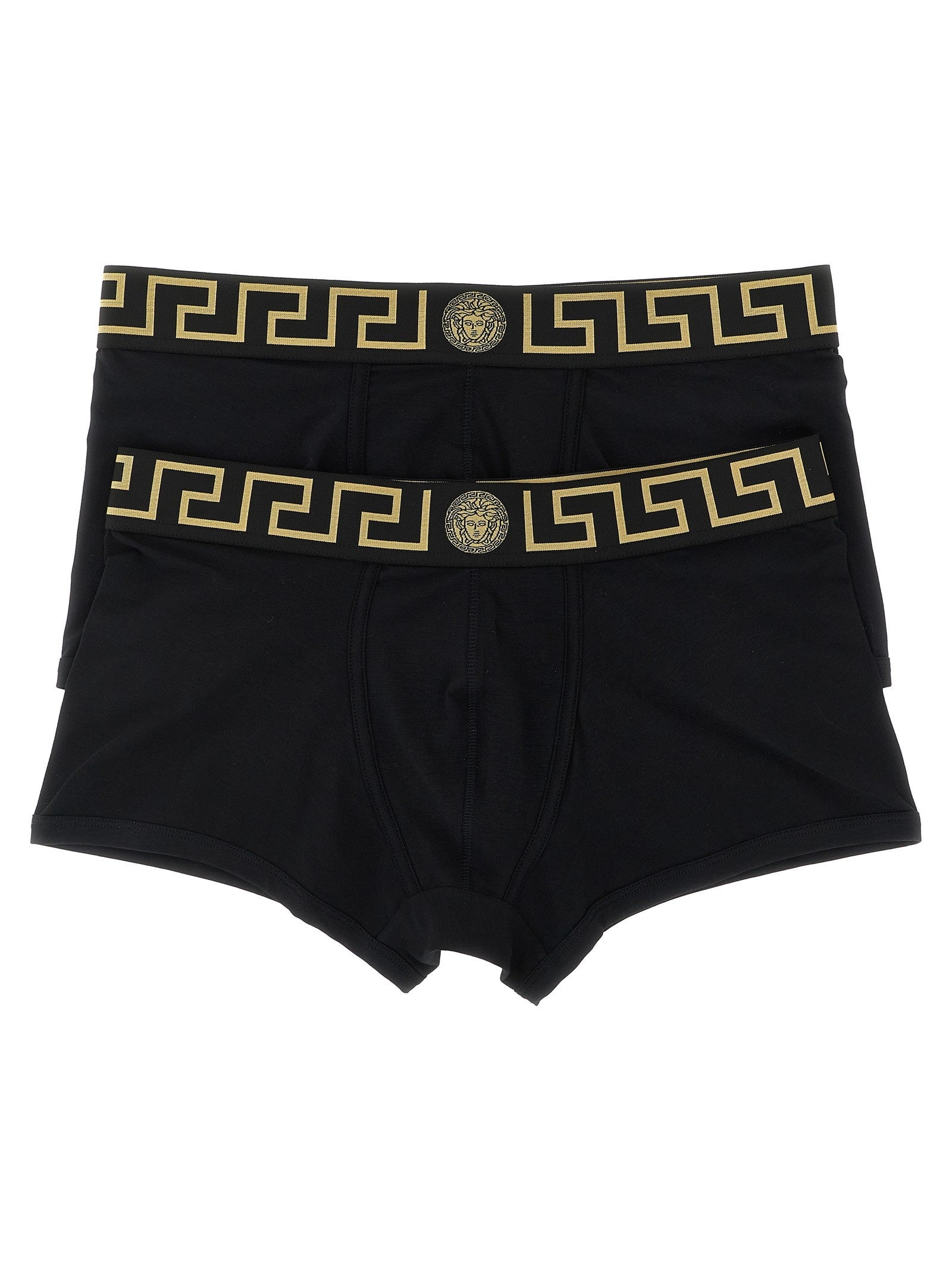 Versace Boxer Trunk Greca Pattern Black