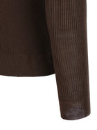 Magda Butrym Silk Sweater Brown, view 4