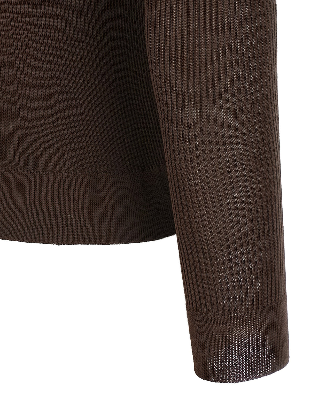 Magda Butrym Silk Sweater Brown, view 4