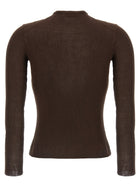Magda Butrym Silk Sweater Brown, view 2