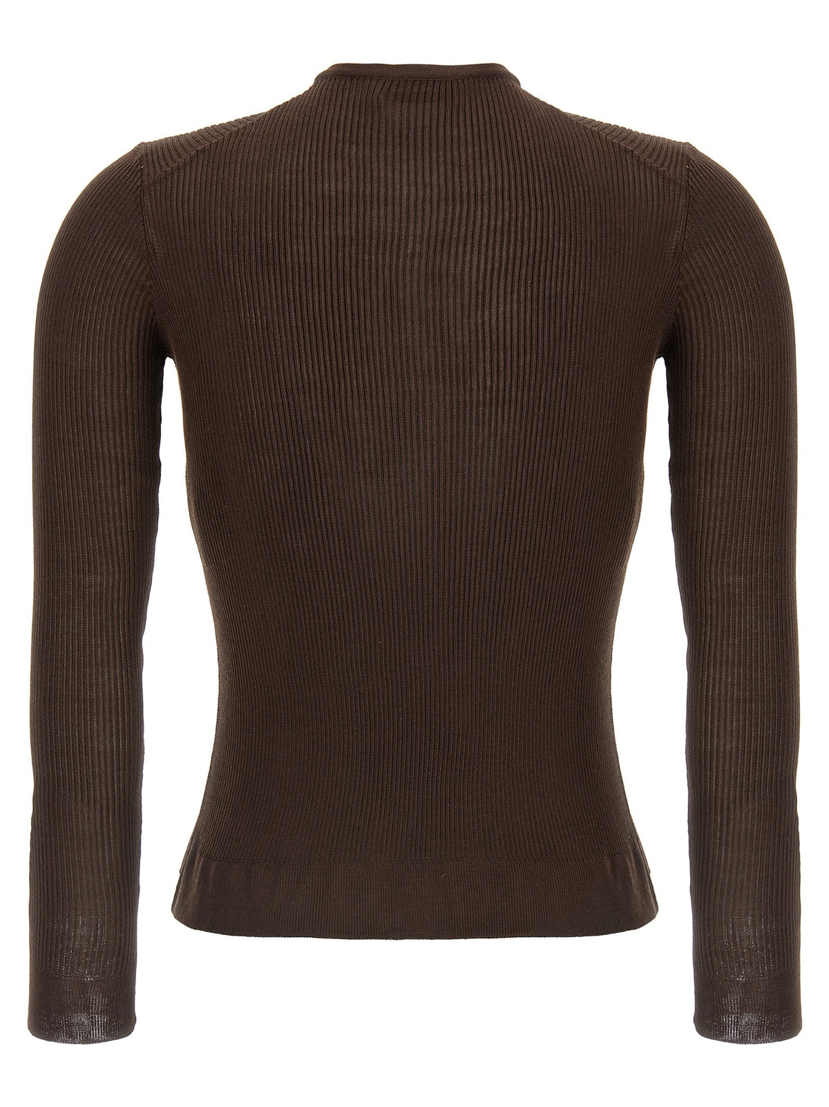 Magda Butrym Silk Sweater Brown, view 2