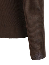 Magda Butrym Silk Sweater Brown