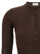 Magda Butrym Silk Sweater Brown, view 3