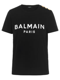 BALMAIN - BALMAIN - Logo print T-shirt - Women’s Tops