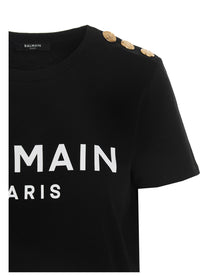 BALMAIN - BALMAIN - Logo print T-shirt - Women’s Tops