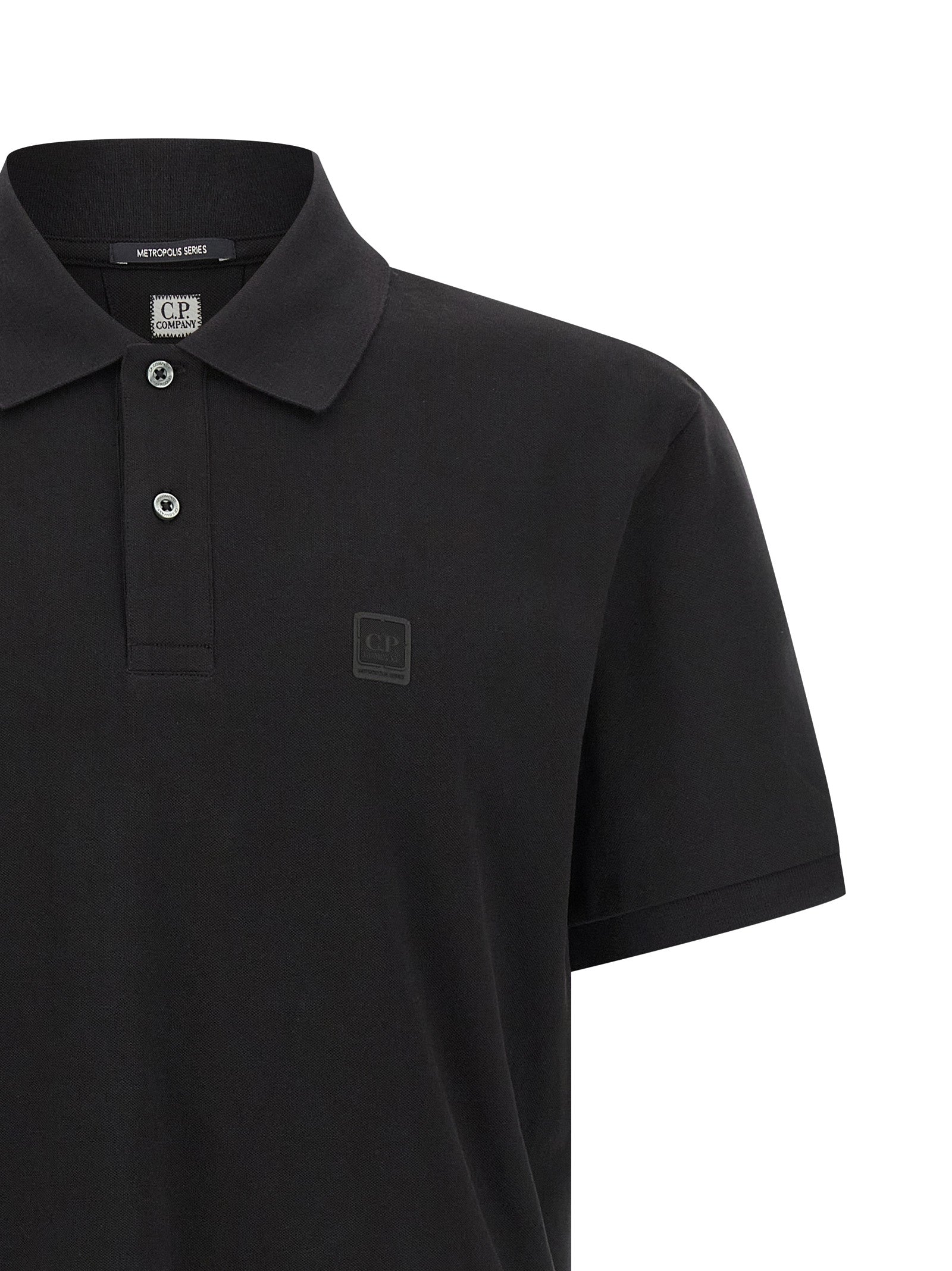 C.P. COMPANY - C.P. COMPANY Men’s The Metropolis Series Polo Shirt Black - Men’s Tops