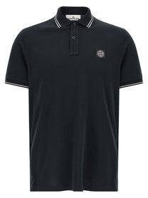 Stone Island Men's Organic Cotton Polo Shirt Blue