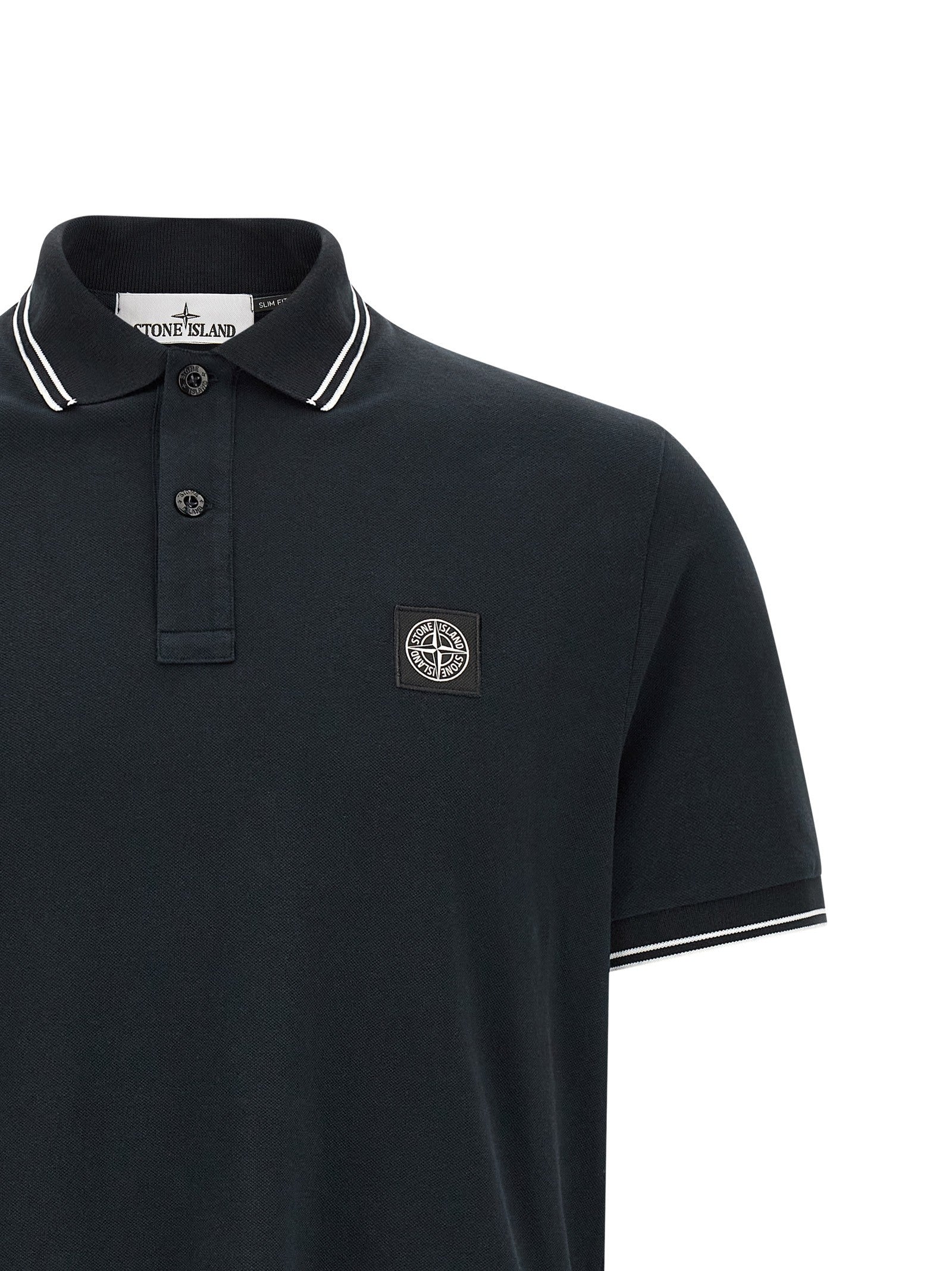 Stone Island Men's Organic Cotton Polo Shirt Blue