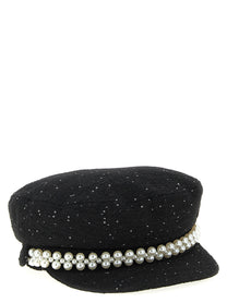MAISON MICHEL - MAISON MICHEL Women’s New Abby Hat Black - Women’s Accessories