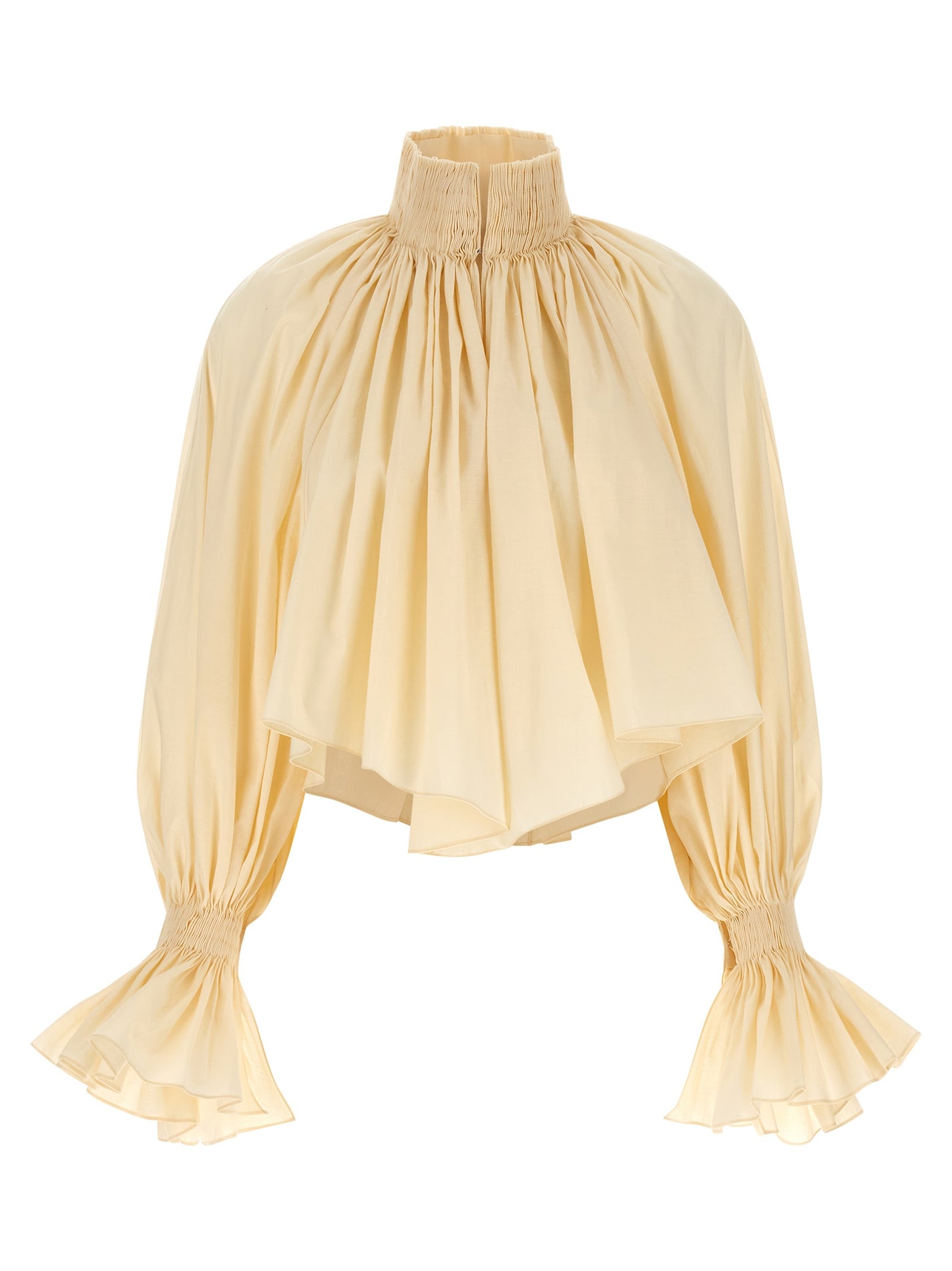 KHAITE - KHAITE Women’s Durer Shirt Beige - Women’s Tops