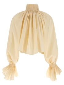 KHAITE - KHAITE Women’s Durer Shirt Beige - Women’s Tops